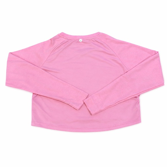 Ryderwear Pink Cropped Long Sleeve Workout Top Size XL - Picture 2 of 4